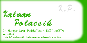 kalman polacsik business card